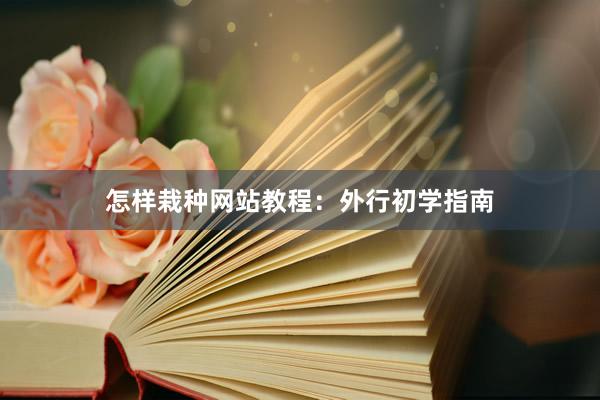 怎样栽种网站教程：外行初学指南